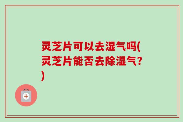 灵芝片可以去湿气吗(灵芝片能否去除湿气？)