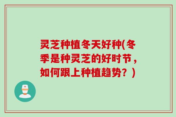 灵芝种植冬天好种(冬季是种灵芝的好时节，如何跟上种植趋势？)