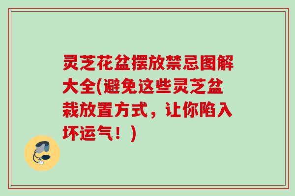 灵芝花盆摆放禁忌图解大全(避免这些灵芝盆栽放置方式，让你陷入坏运气！)