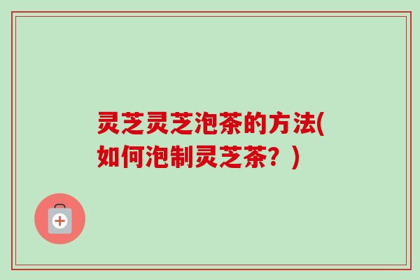 灵芝灵芝泡茶的方法(如何泡制灵芝茶？)