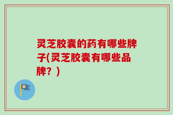 灵芝胶囊的药有哪些牌子(灵芝胶囊有哪些品牌？)