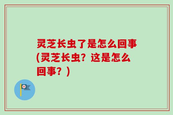 灵芝长虫了是怎么回事(灵芝长虫？这是怎么回事？)