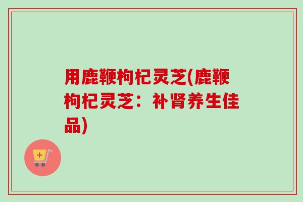 用鹿鞭枸杞灵芝(鹿鞭枸杞灵芝：补肾养生佳品)