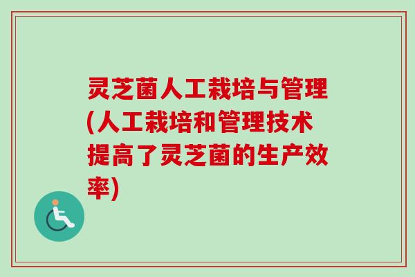 灵芝菌人工栽培与管理(人工栽培和管理技术提高了灵芝菌的生产效率)