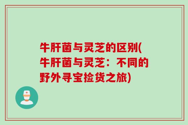 牛肝菌与灵芝的区别(牛肝菌与灵芝：不同的野外寻宝捡货之旅)