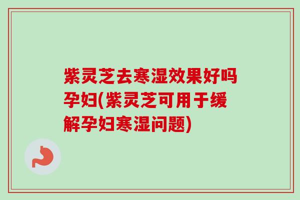 紫灵芝去寒湿效果好吗孕妇(紫灵芝可用于缓解孕妇寒湿问题)