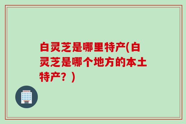白灵芝是哪里特产(白灵芝是哪个地方的本土特产？)