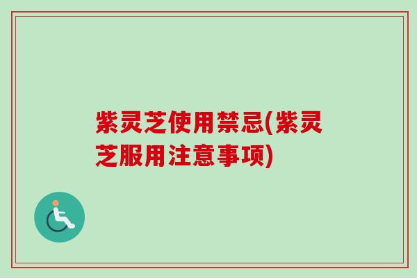 紫灵芝使用禁忌(紫灵芝服用注意事项)