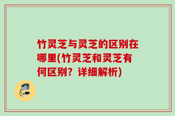 竹灵芝与灵芝的区别在哪里(竹灵芝和灵芝有何区别?详细解析) 竹灵芝与灵芝的区别在哪里(竹灵芝和灵芝有何区别?详细解析)