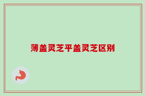 薄盖灵芝平盖灵芝区别