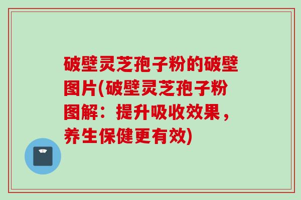 破壁灵芝孢子粉的破壁图片(破壁灵芝孢子粉图解：提升吸收效果，养生保健更有效)