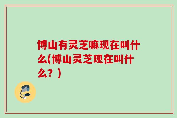博山有灵芝嘛现在叫什么(博山灵芝现在叫什么？)