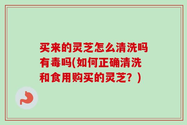 买来的灵芝怎么清洗吗有毒吗(如何正确清洗和食用购买的灵芝？)