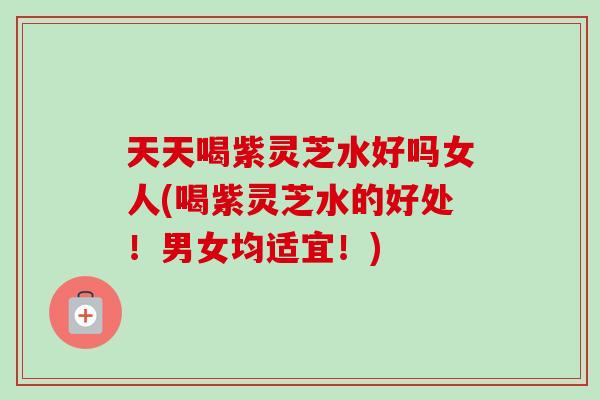 天天喝紫灵芝水好吗女人(喝紫灵芝水的好处！男女均适宜！)