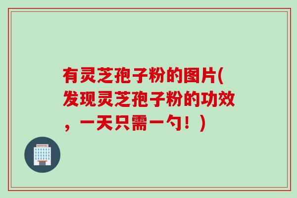 有灵芝孢子粉的图片(发现灵芝孢子粉的功效，一天只需一勺！)