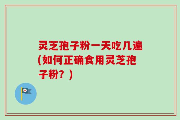 灵芝孢子粉一天吃几遍(如何正确食用灵芝孢子粉？)