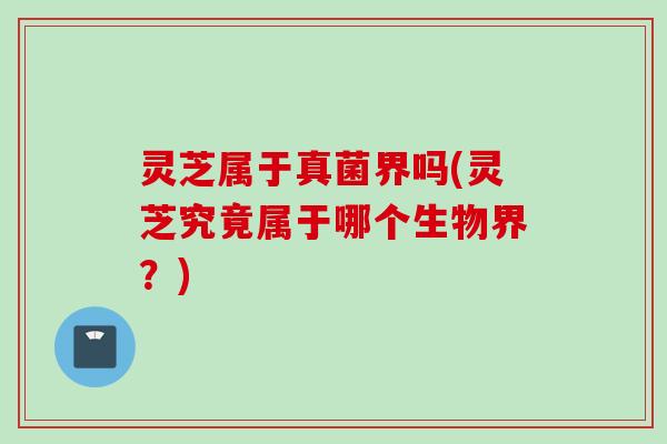 灵芝属于真菌界吗(灵芝究竟属于哪个生物界?) 灵芝属于真菌界吗(灵芝究竟属于哪个生物界?)