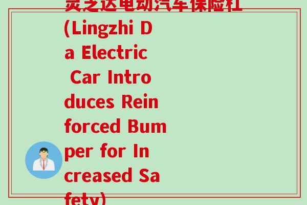 灵芝达电动汽车保险杠(Lingzhi Da Electric Car Introduces Reinforced Bumper for Increased Safety)
