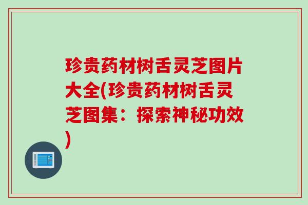 珍贵药材树舌灵芝图片大全(珍贵药材树舌灵芝图集：探索神秘功效)