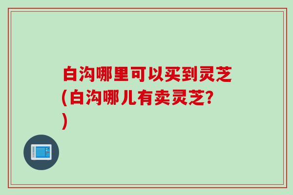 白沟哪里可以买到灵芝(白沟哪儿有卖灵芝？)