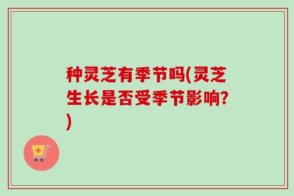 种灵芝有季节吗(灵芝生长是否受季节影响？)