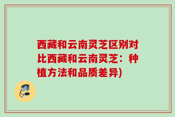 西藏和云南灵芝区别对比西藏和云南灵芝:种植方法和品质差异) 西藏和云南灵芝区别对比西藏和云南灵芝:种植方法和品质差异)