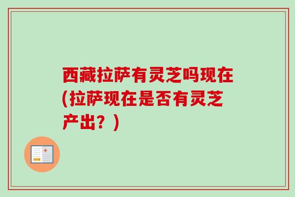 西藏拉萨有灵芝吗现在(拉萨现在是否有灵芝产出？)