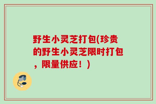 野生小灵芝打包(珍贵的野生小灵芝限时打包，限量供应！)