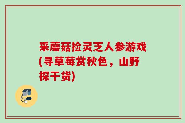 采蘑菇捡灵芝人参游戏(寻草莓赏秋色，山野探干货)
