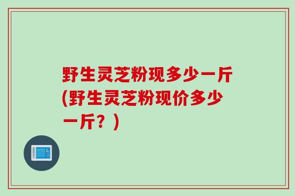 野生灵芝粉现多少一斤(野生灵芝粉现价多少一斤？)