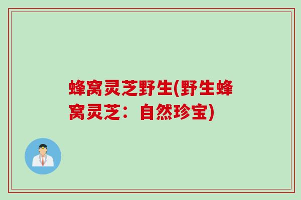 蜂窝灵芝野生(野生蜂窝灵芝：自然珍宝)