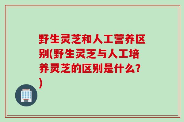 野生灵芝和人工营养区别(野生灵芝与人工培养灵芝的区别是什么？)