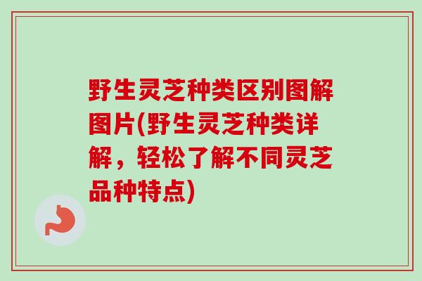 野生灵芝种类区别图解图片(野生灵芝种类详解，轻松了解不同灵芝品种特点)