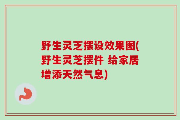 野生灵芝摆设效果图(野生灵芝摆件 给家居增添天然气息) 野生灵芝摆设效果图(野生灵芝摆件 给家居增添天然气息)
