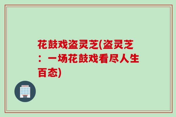 花鼓戏盗灵芝(盗灵芝：一场花鼓戏看尽人生百态)