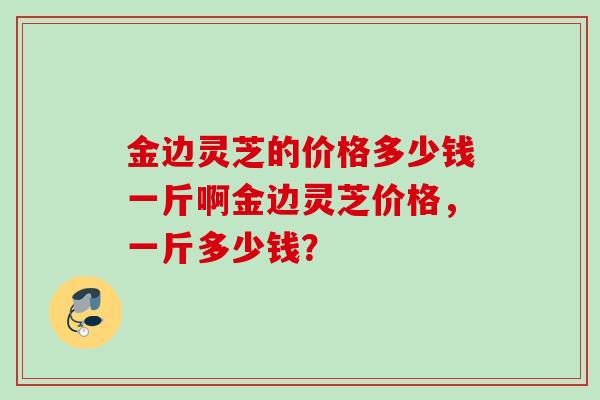 金边灵芝的价格多少钱一斤啊金边灵芝价格，一斤多少钱？