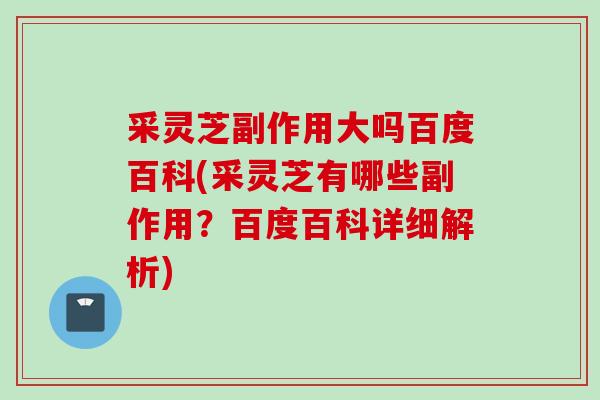 采灵芝副作用大吗百度百科(采灵芝有哪些副作用？百度百科详细解析)