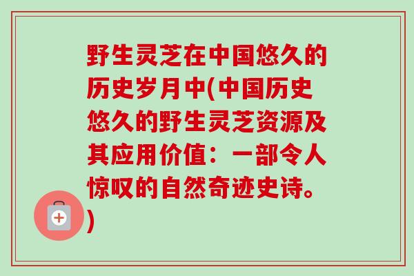 野生灵芝在中国悠久的历史岁月中(中国历史悠久的野生灵芝资源及其应用价值：一部令人惊叹的自然奇迹史诗。)