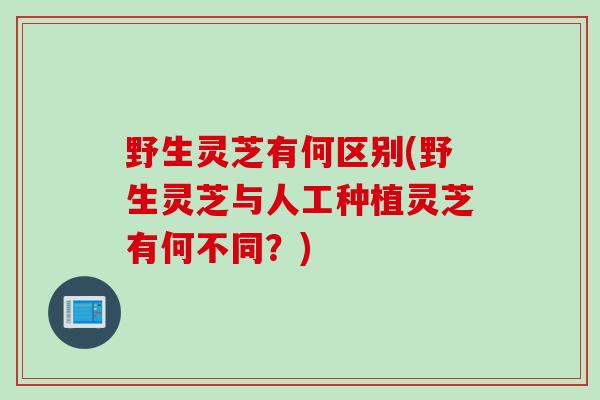野生灵芝有何区别(野生灵芝与人工种植灵芝有何不同？)