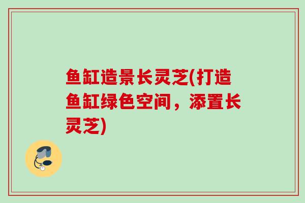 鱼缸造景长灵芝(打造鱼缸绿色空间,添置长灵芝) 鱼缸造景长灵芝(打造鱼缸绿色空间,添置长灵芝)