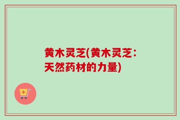 黄木灵芝(黄木灵芝：天然药材的力量)