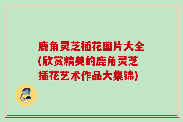 鹿角灵芝插花图片大全(欣赏精美的鹿角灵芝插花艺术作品大集锦)