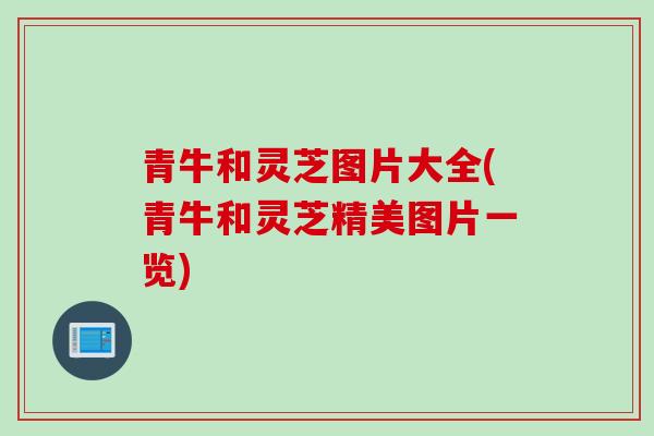 青牛和灵芝图片大全(青牛和灵芝精美图片一览)