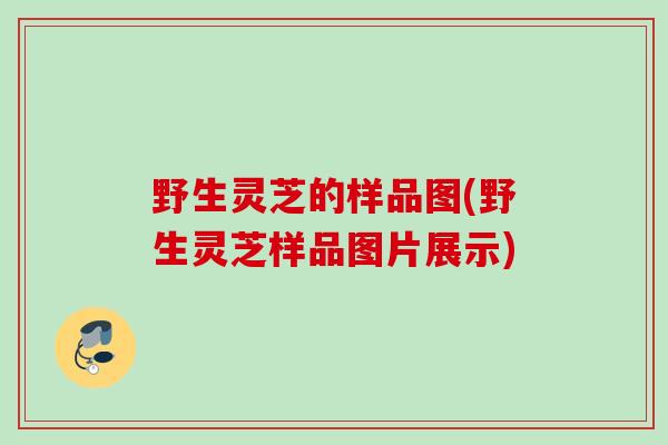 野生灵芝的样品图(野生灵芝样品图片展示)