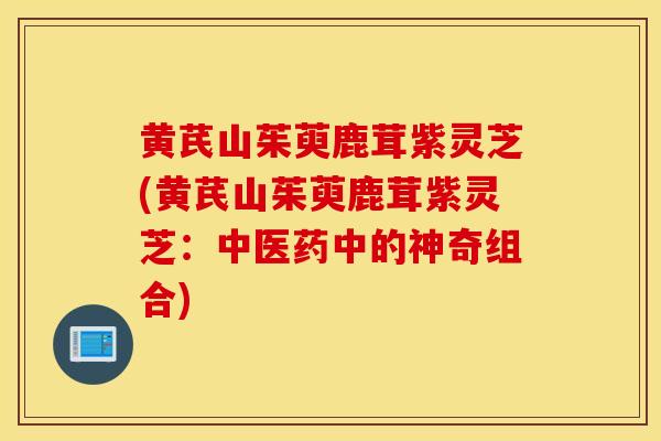 黄芪山茱萸鹿茸紫灵芝(黄芪山茱萸鹿茸紫灵芝：中医药中的神奇组合)