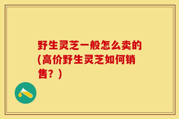 野生灵芝一般怎么卖的(高价野生灵芝如何销售？)