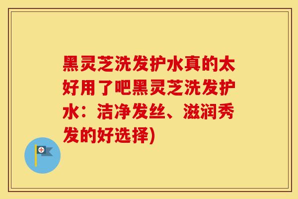 黑灵芝洗发护水真的太好用了吧黑灵芝洗发护水：洁净发丝、滋润秀发的好选择)