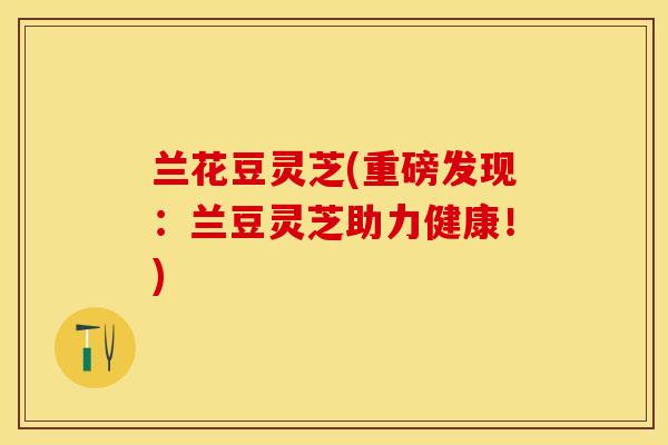 兰花豆灵芝(重磅发现:兰豆灵芝助力健康!) 兰花豆灵芝(重磅发现:兰豆灵芝助力健康!)